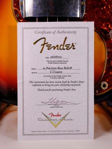 FENDER PRECISION CUSTOM SHOP 61 USATO