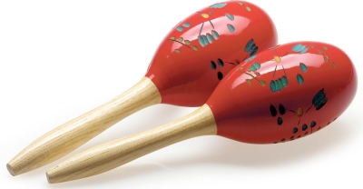 Stagg Maracas Ovali in Legno Rosso cm29 la Coppia