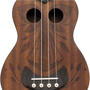 Stagg Tiki series soprano ukulele with sapele top, Oh finish, with black nylon gigbag