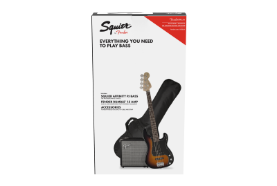 Squier  Affinity Series Precision Bass Pj Pack Brown Sunburst