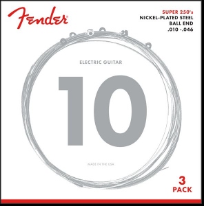 Fender Muta 3-Pack Super 250 Nickel 10-46 Per Chitarra Elettrica