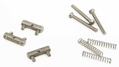 Fender American Vintage Telecaster Threaded Bridge Saddles Set di 3 Nickel