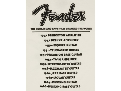 Fender World Tour T-Shirt Vintage White XXL