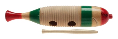 Stagg GUF141L Guiro Grande a Forma di Pesce cm38 con Scraper