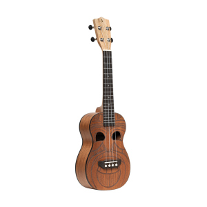Stagg Tiki series concert ukulele with sapele top, Maio finish, with black nylon gigbag