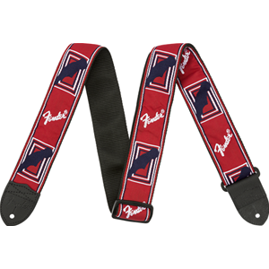 Fender Tracolla 2' Monogrammed Red White Blue