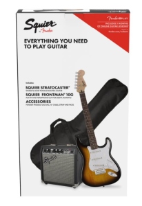 Squier Stratocaster Pack 10G Brown Sunburst