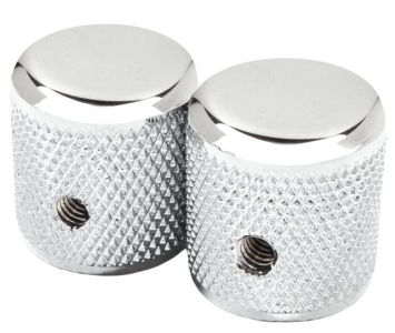 Fender Pure Vintage 58 Telecaster Knurled Knobs Chrome Set 2