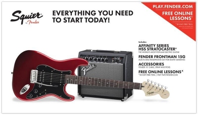 Squier Affinity Stratocaster Pack Candy Apple Red