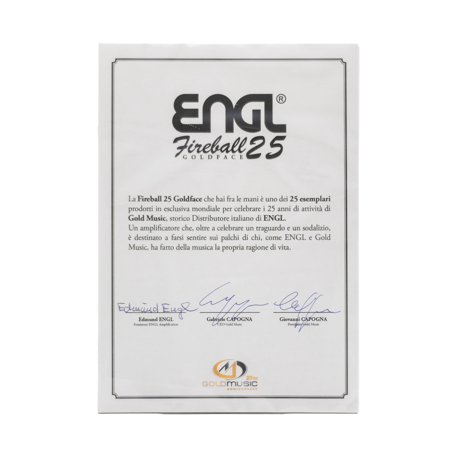 Engl 25 Goldface El34 Head Ltd