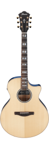 Ibanez AE390 Natural High Gloss Top Aqua Blue High Gloss Back and Sides