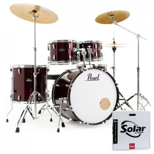 Pearl Roadshow  Batteria Completa  5 Pz RS525SBCC91 Red Wine con 3 Piatti Sabian