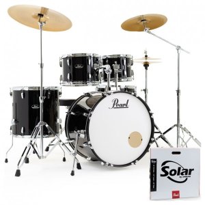 Pearl Roadshow Batteria Completa 5 Pz RS525SBCC31 Jet Black con 3 Piatti Sabian
