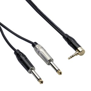 Bespeco Jack Stereo 3,5 mm Angolo  2 x Jack 6,3 mm Rockit Mt 1,5