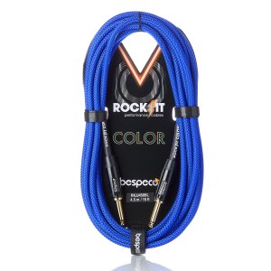 Bespeco Cavo Strumenti Jack Mono Jack Mono Mt 4,5 Rockit Guaina Blu