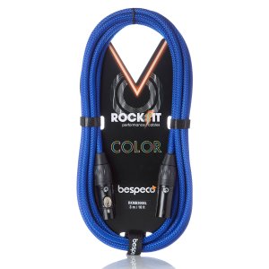 Bespeco Cavo Microfonico XLR M a XLR F Rockit Mt 6 Guaina Blu