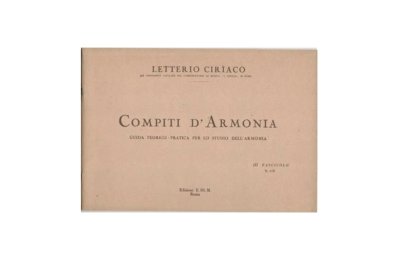 Ciriaco Compiti d'Armonia 3 Fascicolo