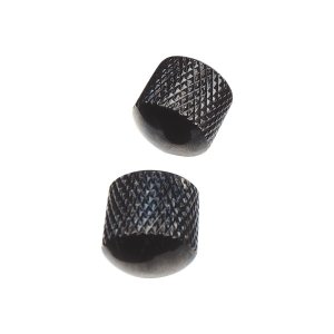 Yellow Parts Set 2 Manopole di Regolazione Metallo Nero